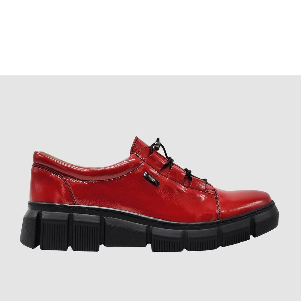 NEW HELIOS women's eris leather sneaker in red